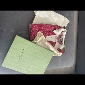 Red/ beige Gucci GG logo cotton polo shirt Large